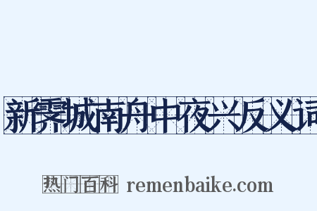 新霁城南舟中夜兴反义词是什么意思的图片